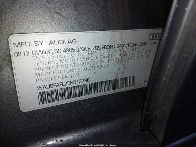 2014 AUDI A4 WAUBFAFL2EN013788 Photo 8