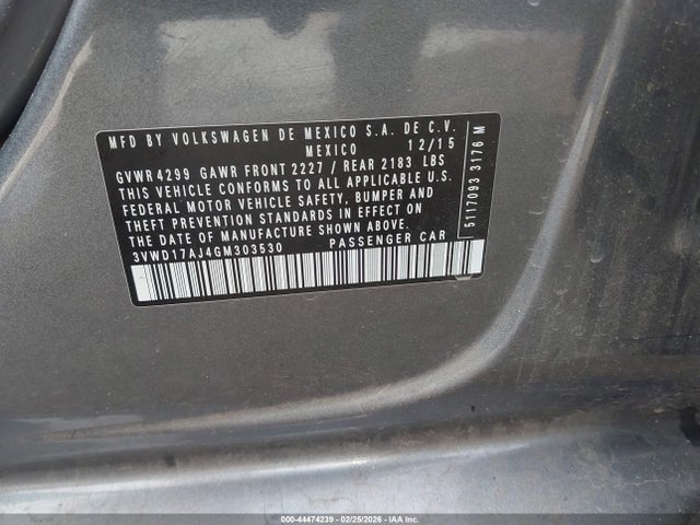 3VWD17AJ4GM303530 Volkswagen Jetta 1.8t Sport
