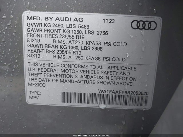 Aukcja sprzedaży 2024 Audi Q5 Prestige 45 Tfsi S Line Quattro S Tronic, vin: WA1FAAFY6R2053520, numer aukcji: 44474269