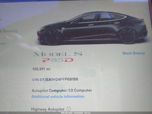 2015 TESLA MODEL S 5YJSA1H24FFP68186 Photo 6