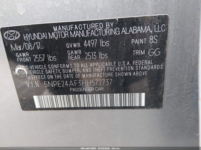 Hyundai SONATA SE 2017 5NPE24AF3HH572737 Image 9