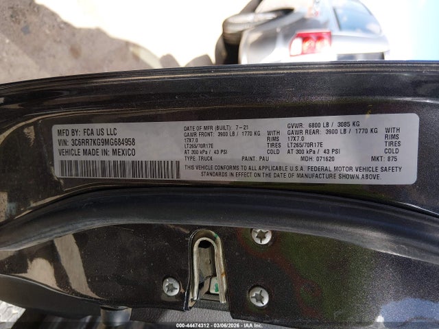 3C6RR7KG9MG684958 RAM 1500 Classic