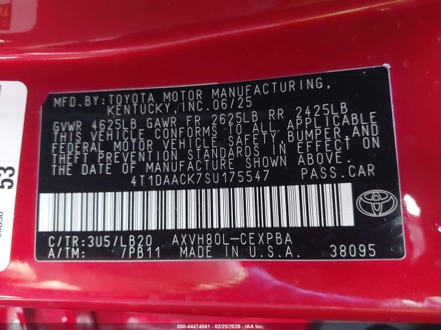 Toyota CAMRY XSE 2025 4T1DAACK7SU175547 Image 9
