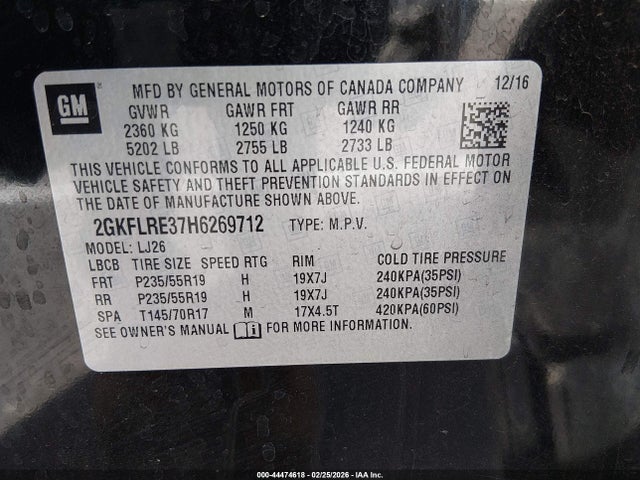 2GKFLRE37H6269712 GMC Terrain Denali