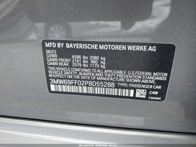 2023 BMW 330I 3MW69FF02P8D55288 Photo 8