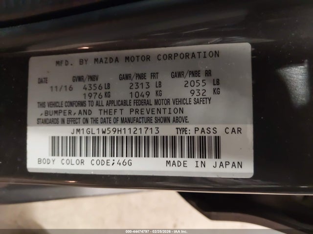 JM1GL1W59H1121713 Mazda Mazda6 Grand Touring