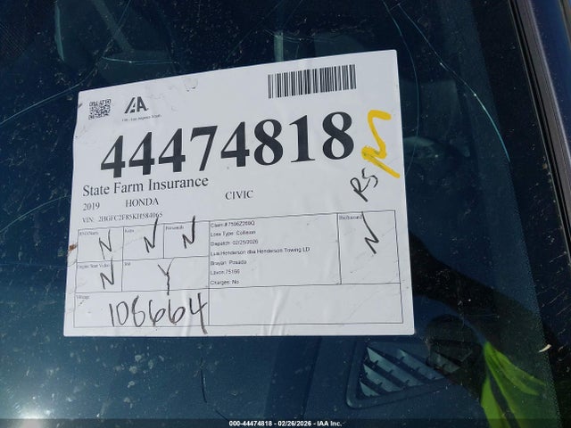 Honda Civic Sport 2019 2HGFC2F85KH584065 Image 16