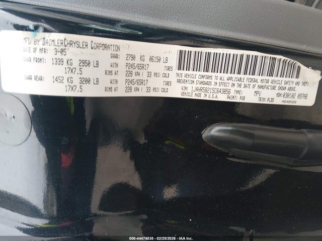 Продаж на аукціоні авто 2005 Jeep Grand Cherokee Limited, vin: 1J4HR58215C643856, номер лоту: 44474838
