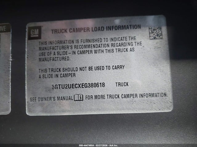 3GTU2UECXEG380618 GMC Sierra 1500 Sle