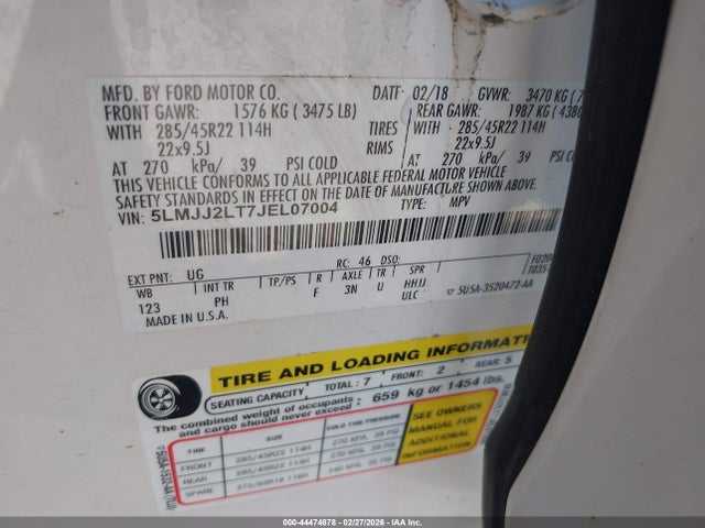 2018 LINCOLN NAVIGATOR 5LMJJ2LT7JEL07004 Photo 8