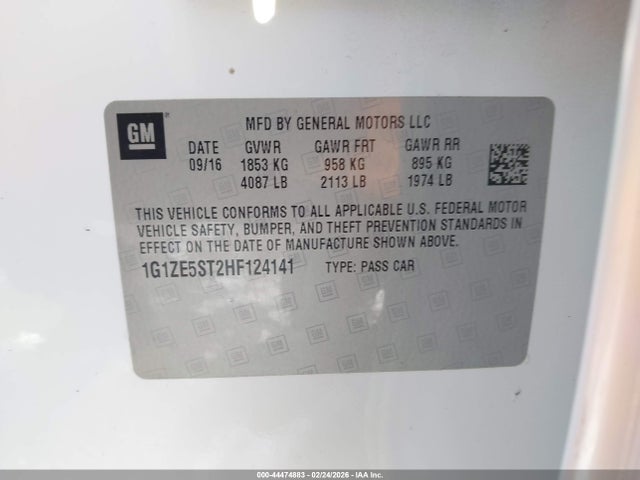 Chevrolet MALIBU 1LT 2017 1G1ZE5ST2HF124141 Image 9