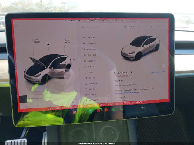 7SAYGDEFXNF393827 Tesla Model Y Performance Dual Motor All-wheel Drive
