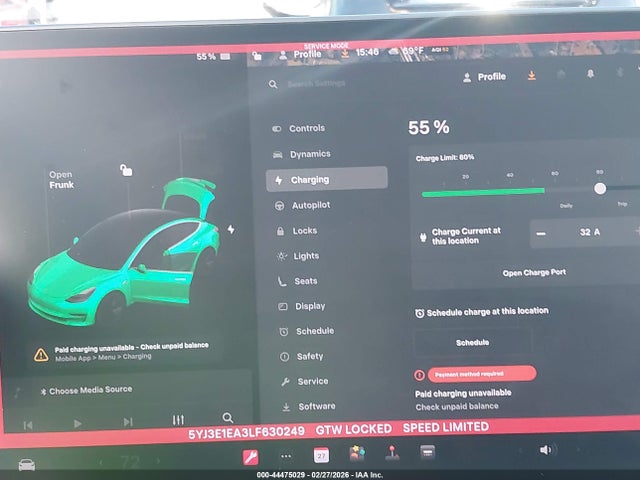 2020 Tesla Model 3 Standard Range Plus Rear-wheel Drive/standard Range Rear-wheel Drive მანქანა იყიდება აუქციონზე, vin: 5YJ3E1EA3LF630249, აუქციონის ნომერი: 44475029