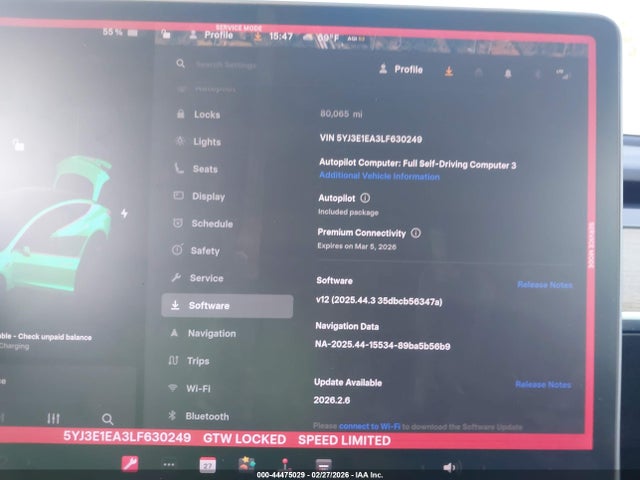 2020 Tesla Model 3 Standard Range Plus Rear-wheel Drive/standard Range Rear-wheel Drive მანქანა იყიდება აუქციონზე, vin: 5YJ3E1EA3LF630249, აუქციონის ნომერი: 44475029