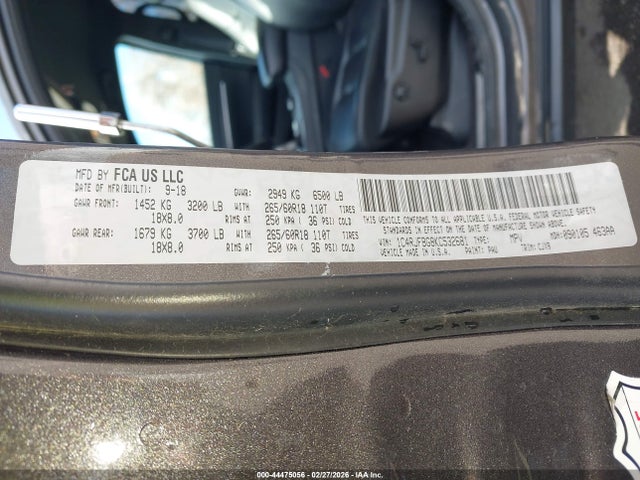1C4RJFBG8KC532681 Jeep Grand Cherokee Limited 4x4