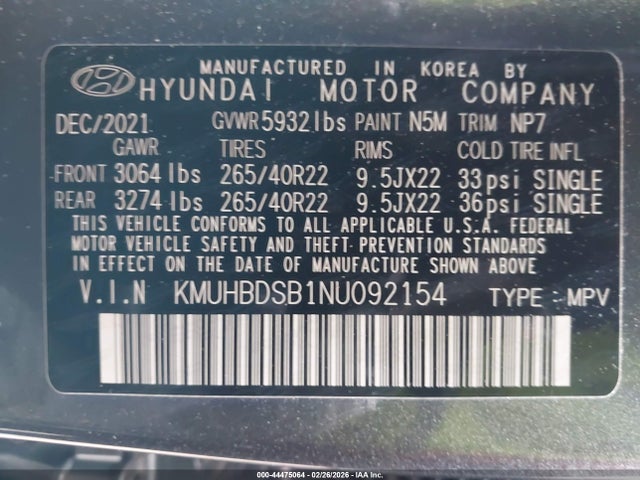 2022 GENESIS GV80 KMUHBDSB1NU092154 Photo 8