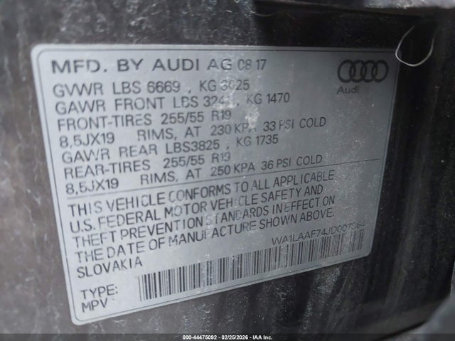 2018 AUDI Q7 WA1LAAF74JD007364 Photo 8