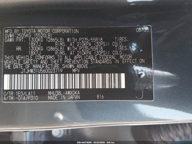 Aukcja sprzedaży 2006 Lexus Rx 400h, vin: JTJHW31U560023719, numer aukcji: 44475099