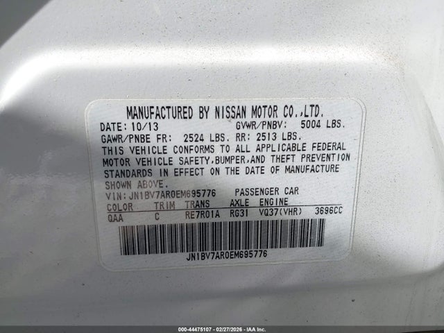JN1BV7AR0EM695776 Infiniti Q50 Premium