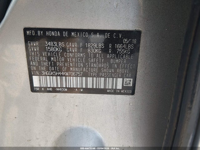 2019 HONDA FIT 3HGGK5H44KM706757 Photo 8