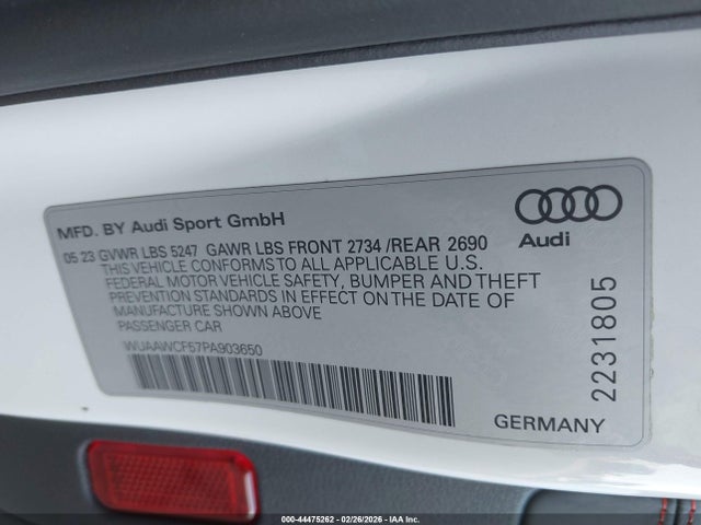 2023 AUDI RS 5 SPORTBACK WUAAWCF57PA903650 Photo 8