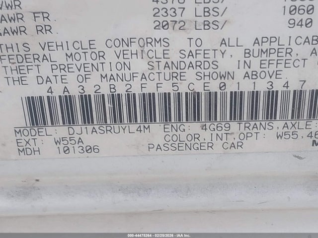 2012 MITSUBISHI GALANT 4A32B2FF5CE011347 Photo 8