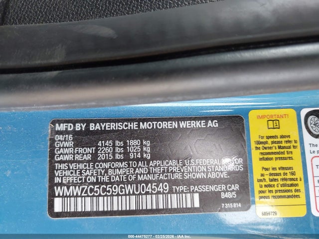 2016 MINI COUNTRYMAN WMWZC5C59GWU04549 Photo 8