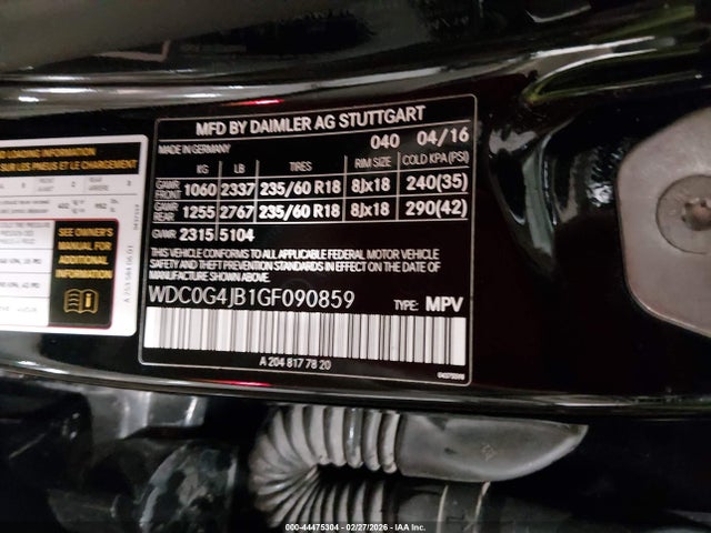 2016 MERCEDES-BENZ GLC 300 WDC0G4JB1GF090859 Photo 8