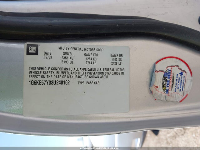 2003 CADILLAC DEVILLE 1G6KE57Y33U240162 Photo 8