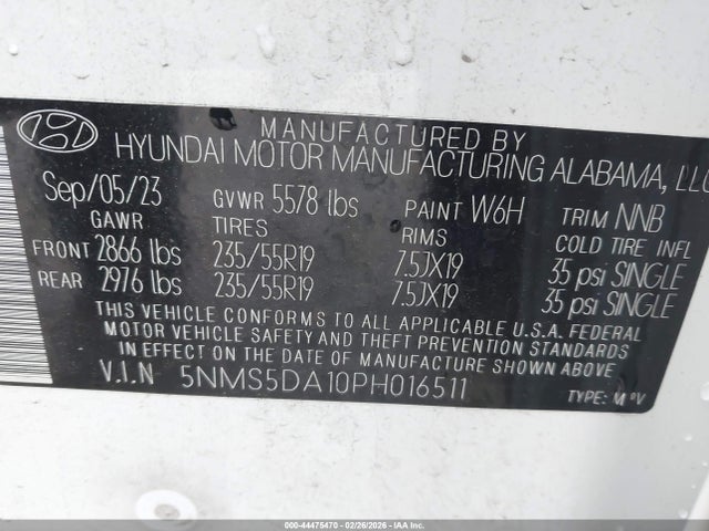 2023 HYUNDAI SANTA FE HYBRID 5NMS5DA10PH016511 Photo 8