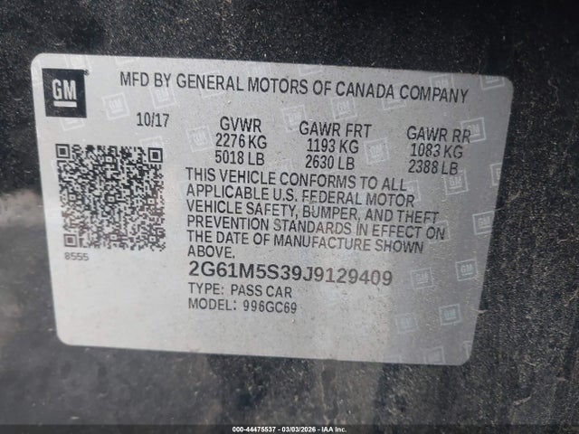 2018 CADILLAC XTS 2G61M5S39J9129409 Photo 8