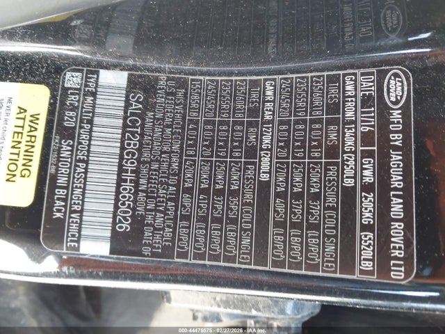 2017 LAND ROVER DISCOVERY SPORT SALCT2BG9HH665026 Photo 8