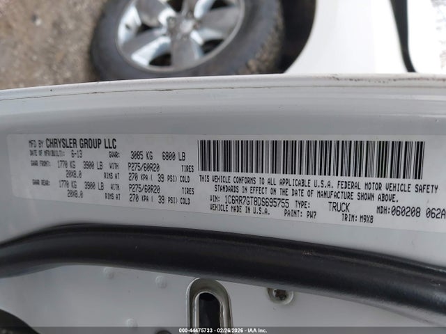 Продаж на аукціоні авто 2013 Ram 1500 Big Horn, vin: 1C6RR7GT8DS695755, номер лоту: 44475733
