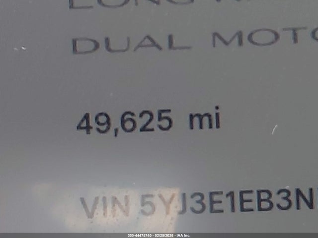 Aukcja sprzedaży 2022 Tesla Model 3 Long Range Dual Motor All-wheel Drive, vin: 5YJ3E1EB3NF307797, numer aukcji: 44475740