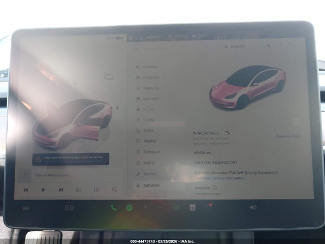 Aukcja sprzedaży 2022 Tesla Model 3 Long Range Dual Motor All-wheel Drive, vin: 5YJ3E1EB3NF307797, numer aukcji: 44475740
