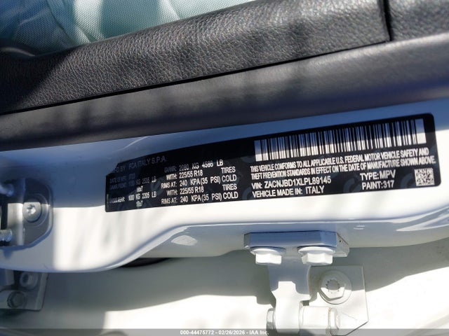 2020 Jeep Renegade Limited 4x4 მანქანა იყიდება აუქციონზე, vin: ZACNJBD1XLPL89145, აუქციონის ნომერი: 44475772