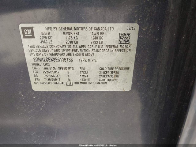 Chevrolet Equinox 2lt 2014 2GNALCEK8E6115183 Image 9
