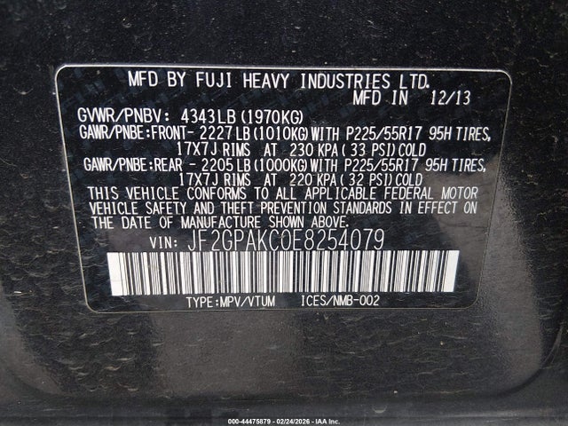 2014 SUBARU XV CROSSTREK JF2GPAKC0E8254079 Photo 8