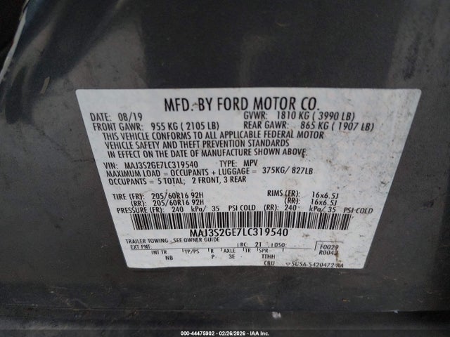 Ford Ecosport Se 2020 MAJ3S2GE7LC319540 Image 9