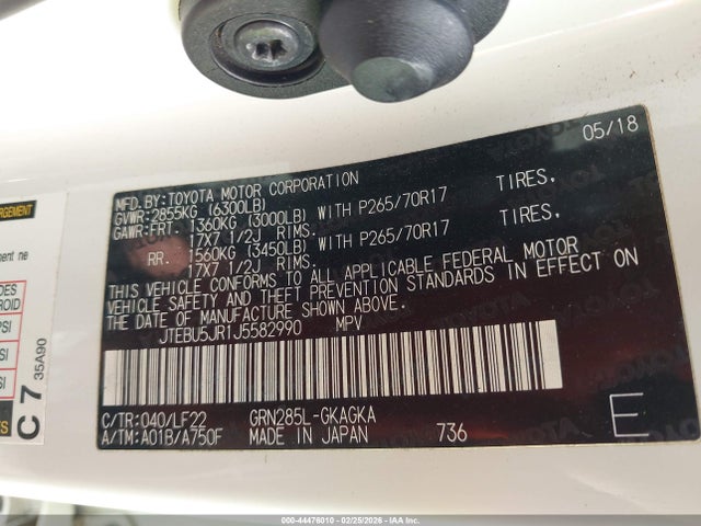 JTEBU5JR1J5582990 Toyota 4runner Trd Pro