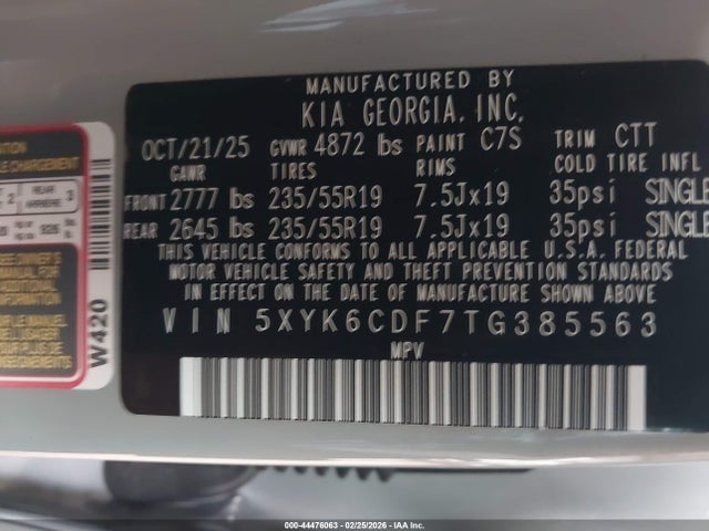 5XYK6CDF7TG385563 KIA Sportage X-line