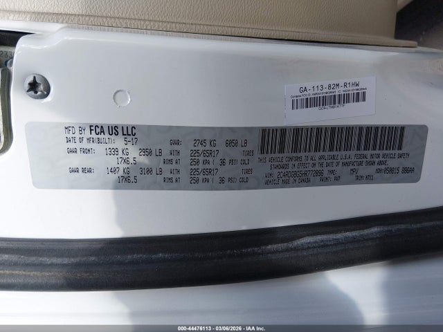2C4RDGBG5HR772896 Dodge Grand Caravan Se