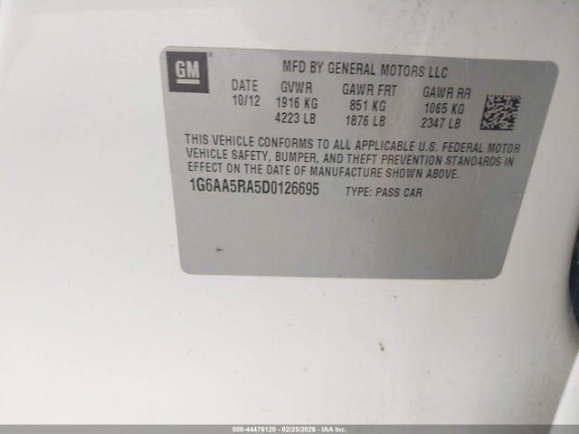 2013 CADILLAC ATS 1G6AA5RA5D0126695 Photo 8