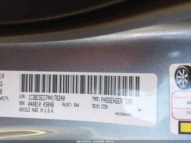 Продаж на аукціоні авто 2010 Chrysler Sebring Touring, vin: 1C3BC5ED7AN176240, номер лоту: 44476192