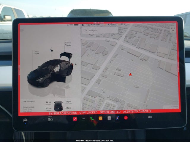44476225 :رقم المزاد ، 5YJ3E1EA0PF518305 vin ، 2023 Tesla Model 3 Rear-wheel Drive مزاد بيع