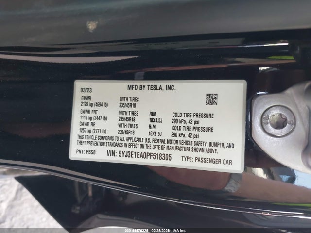 2023 TESLA MODEL 3 5YJ3E1EA0PF518305 Photo 8