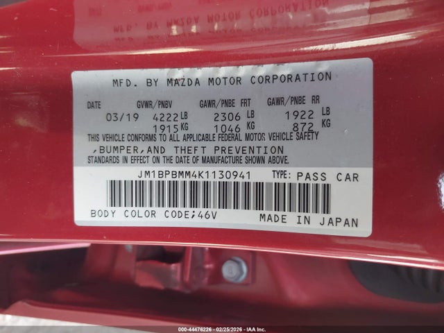 JM1BPBMM4K1130941 Mazda Mazda3 Preferred Package