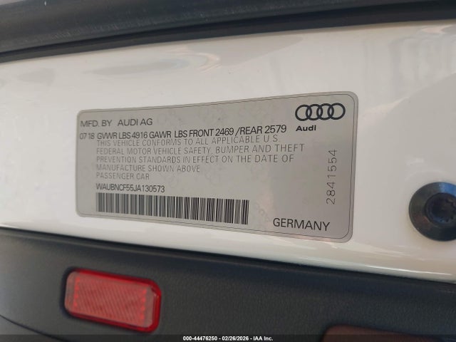 2018 AUDI A5 WAUBNCF55JA130573 Photo 8