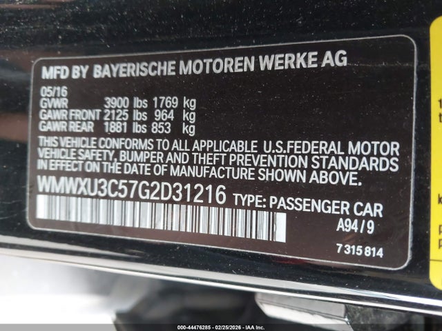 2016 MINI HARDTOP WMWXU3C57G2D31216 Photo 8