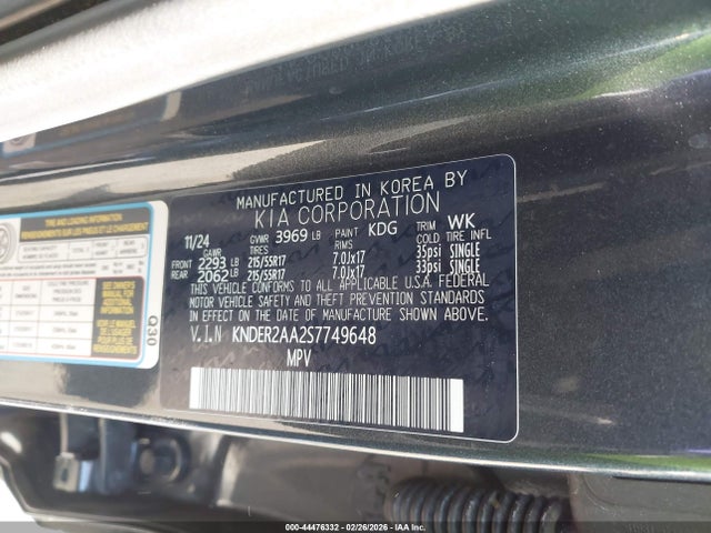 Aukcja sprzedaży 2025 Kia Seltos Ex, vin: KNDER2AA2S7749648, numer aukcji: 44476332